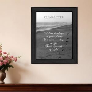 Character 5 Black Framed Print Wall Art