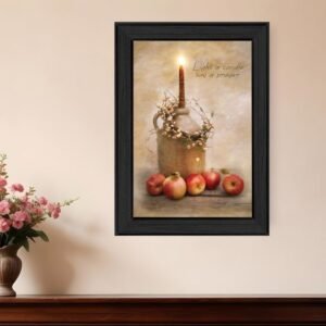Say A Prayer 2 Black Framed Print Wall Art