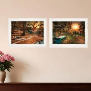 Set Of Two Resting Places 1 White Framed Print Wall Art