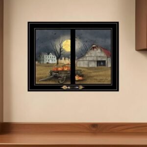 Spooky Harvest Moon 7 Black Framed Print Kitchen Wall Art