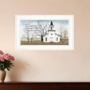 I Can Do All Things 2 White Framed Print Wall Art