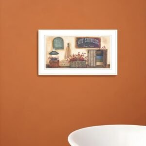 Bath House Collection 1 White Framed Print Bathroom Wall Art