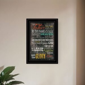 The Lords Prayer 4 Black Framed Print Wall Art