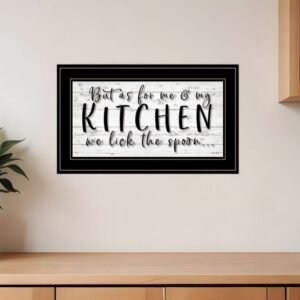 We lick the Spoon 2 Black Framed Print Kitchen Wall Art