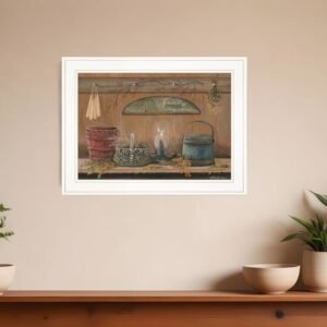 Treasures on the Shelf I 2 White Framed Print Wall Art