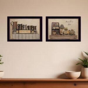 Set Of Two Homemade is Best 3 Black Framed Print Kitchen Wall Art