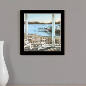 Harbor View 2 Black Framed Print Wall Art