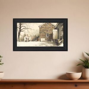 Back Door Black Framed Print Wall Art