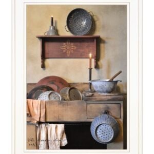 The Kitchen Sink 2 White Framed Print Kitchen Wall Art