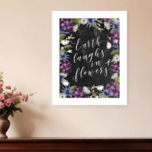Earth Laughs in Flowers 3 White Framed Print Wall Art