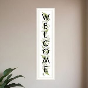 Welcome Sign II 4 White Framed Print Wall Art