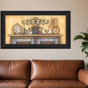 Come Gather at Our Table 4 Black Framed Print Wall Art