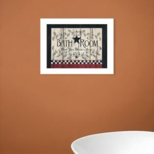 Bathroom 7 White Framed Print Bathroom Wall Art