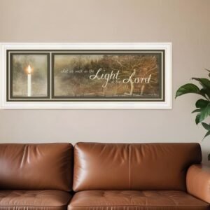 Walk in the Light 2 White Framed Print Wall Art