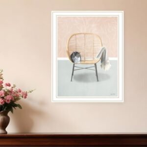 Happy Cat 2 White Framed Print Wall Art