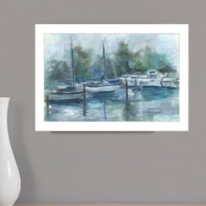 Lagoon 1 White Framed Print Wall Art