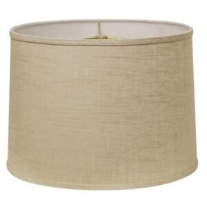 13" Light Wheat Throwback Drum Linen Lampshade