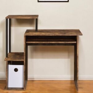 37" Brown and Black Computer Desk