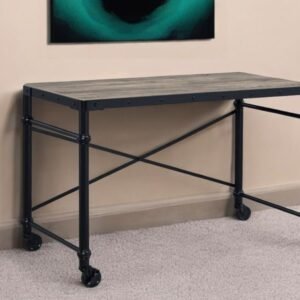 47" Brown and Black Writing Desk