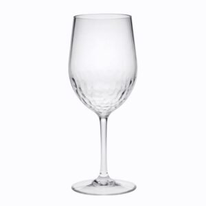 Set of Four Clear Tritan Plastic Stemmed All Purpose Wine Glass