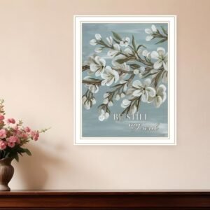 Spring Be Still White Framed Print Wall Art