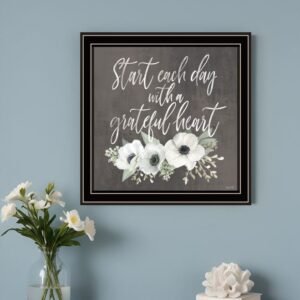Grateful Heart Black Framed Print Wall Art