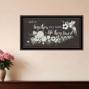 Together They Built Black Ridged Framed Print Wall Art