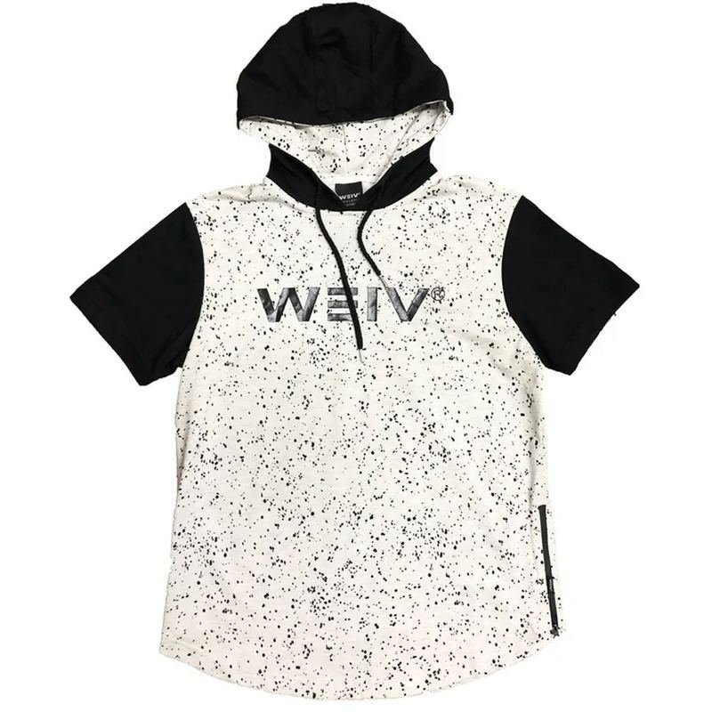 White Splatter Logo Hoody Tee