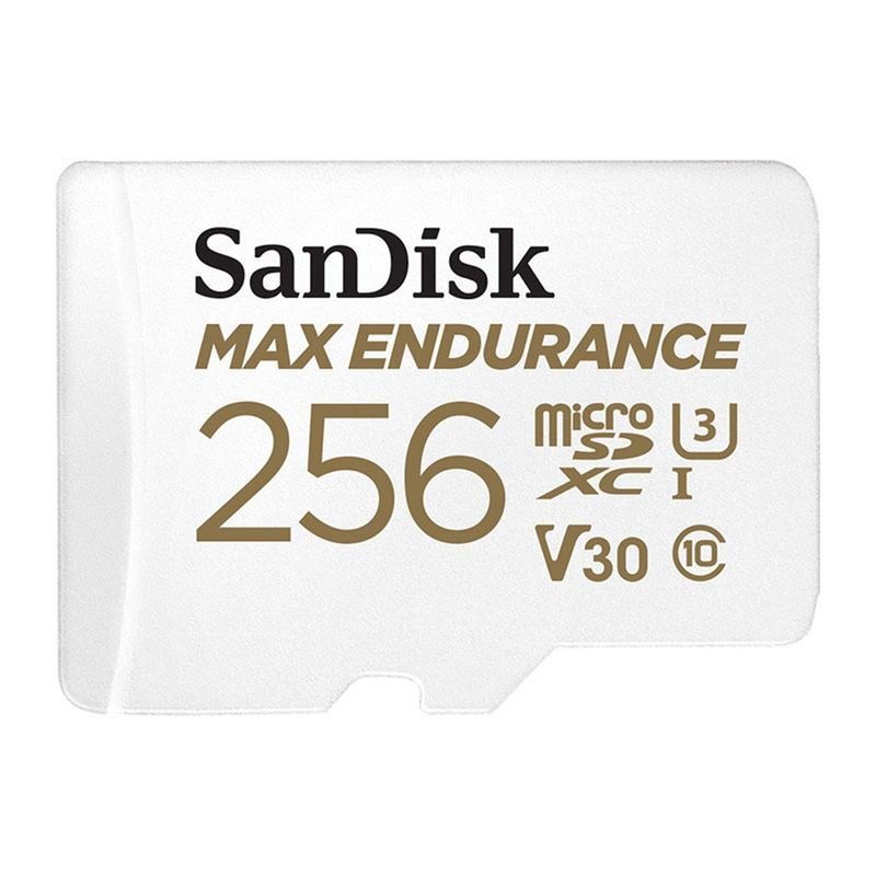 SanDisk MAX Endurance MicroSDXC, 256GB, U3, V30, C10, Full HD recording, with Adapter