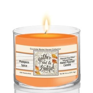 Courtside Market Harvest Delight VI on White Soy Wax Candle in Glass Jar
