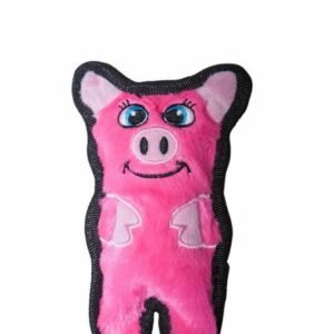 Outward Hound Invincibles Pig Durable Plush Dog Toy Pink XS