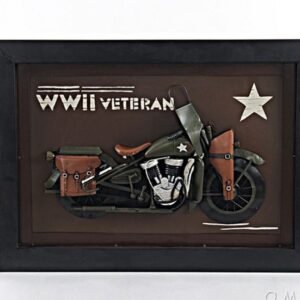 Vintage WWII Harvey Davidson XA Motorcycle Painting