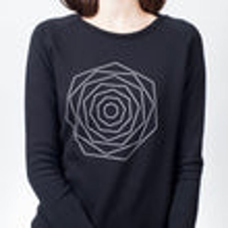 Black Flower Sweatshirt