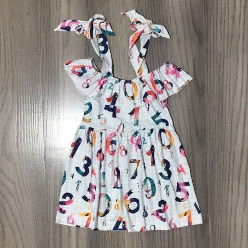 AL Limited Girls Back to School Numbers Shorts Ruffle Jumpsuit