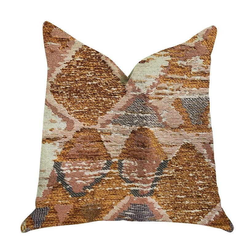 Plutus Mira Oasis Shades of Brown Luxury Throw Pillow