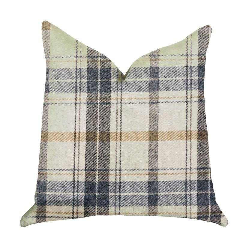 Plutus Plaid Rendezvous Luxury Throw Motif Pillow