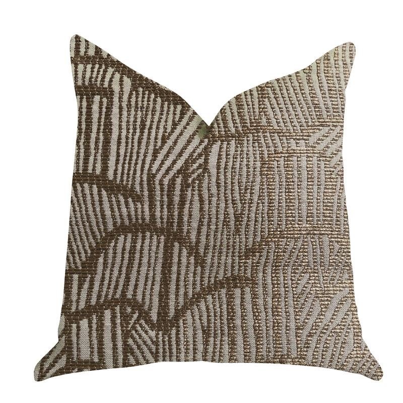 Plutus Metallic Bronze  Luxury Throw Pillow