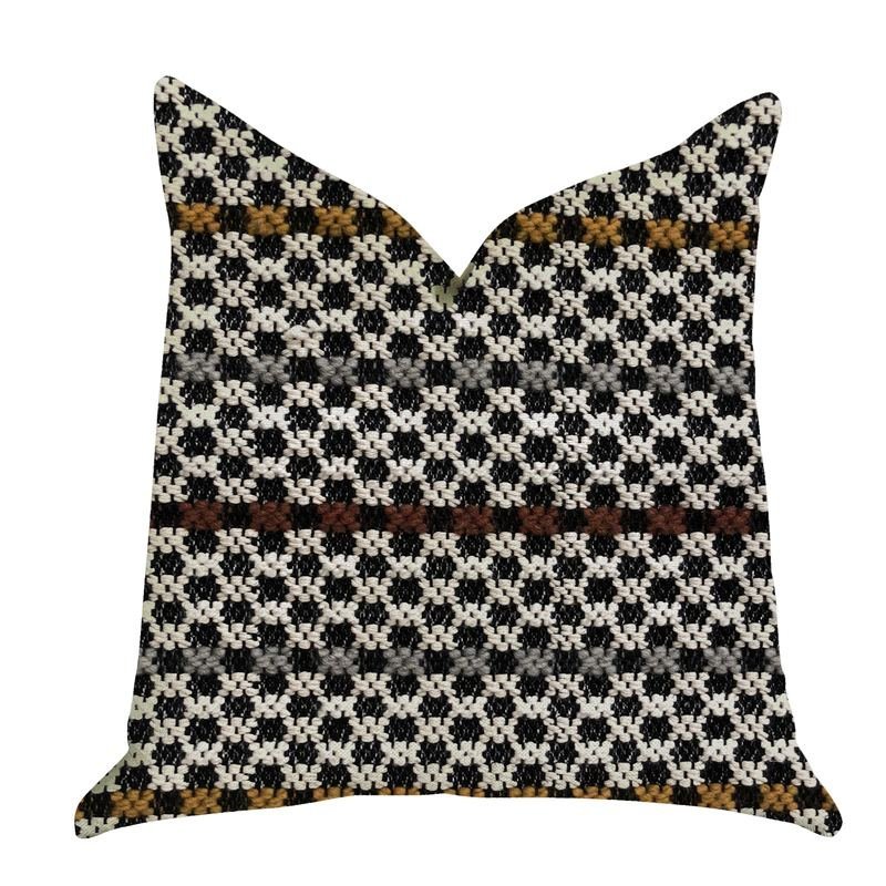 Plutus Poppy Chic Woven Luxury Throw Pillow in Multi Color