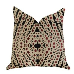 Plutus Scarlet Gem Luxury Throw Pillow in Red and Black