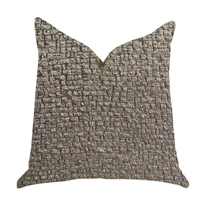 Plutus Moondust Radiance Luxury Throw Pillow in Gold Leaf