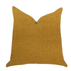 Plutus Wild Turmeric Luxury Throw Pillow in Gold