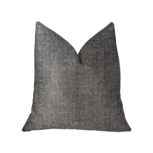 Plutus Deep Mantra Charcoal Luxury Throw Pillow