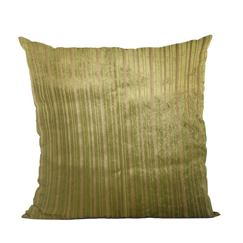 Plutus Wild Sage Green Gray and Cream Handmade Luxury Pillow