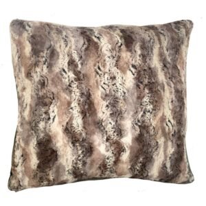 Plutus Elegant Brandy Fox Light Brown Gold White Handmade Luxury Pillow