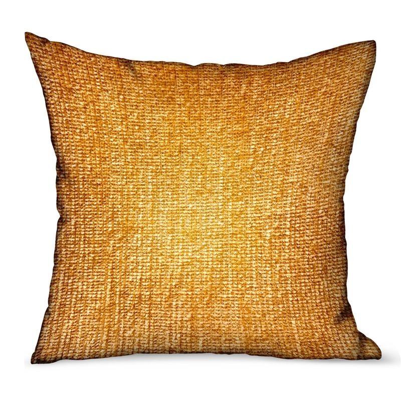 Plutus Honey Lust Brown Solid Luxury Outdoor/Indoor Throw Pillow