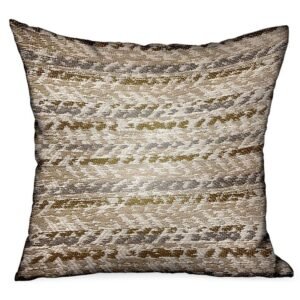 Plutus Antique Zane Brown Dobby Luxury Outdoor/Indoor Throw Pillow