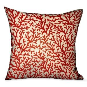 Plutus Sweet Trinidad Red Floral Luxury Throw Pillow