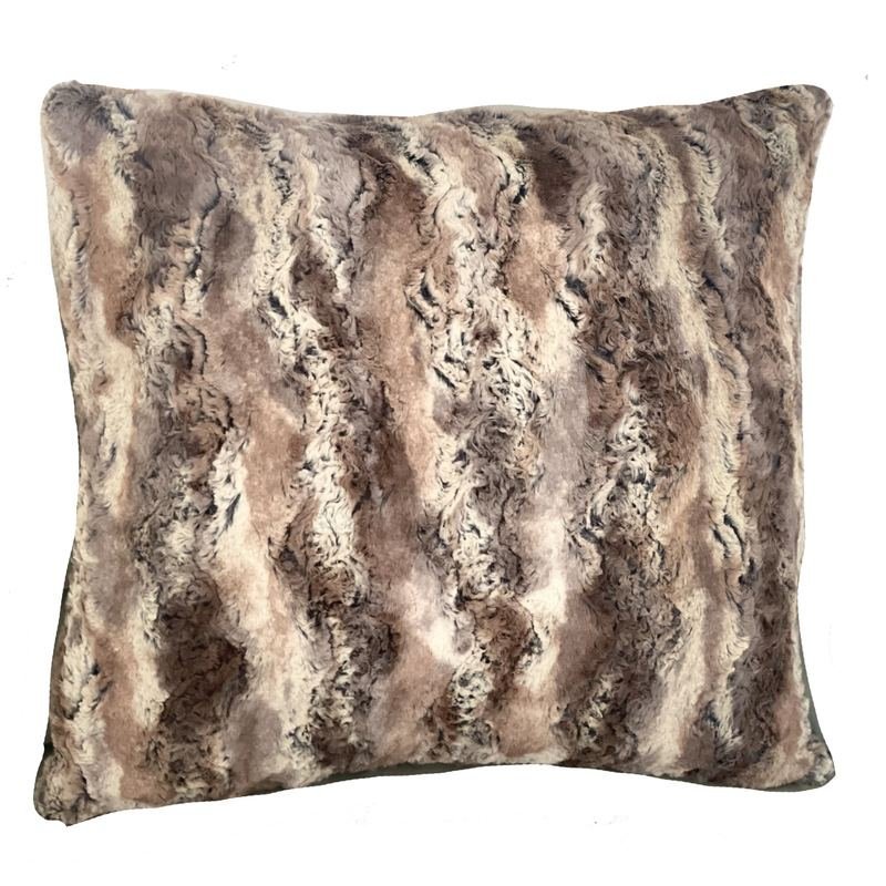 Plutus Elegant Brandy Fox Light Brown Gold White Handmade Luxury Pillow