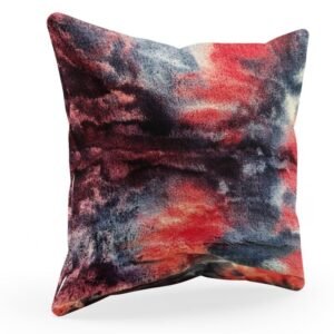 Plutus Blue Red White Fureal Animal Faux Fur Luxury Throw Pillow