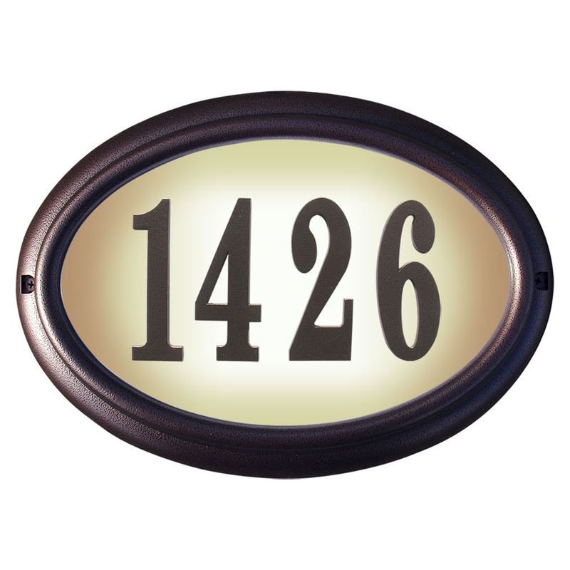 Edgewood Lighted Address Plaque